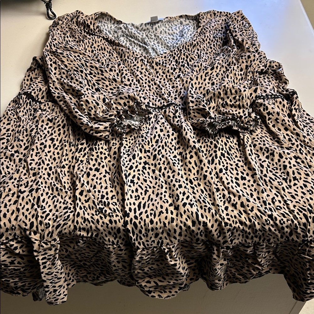 Avenue Animal Print Blouse 4X